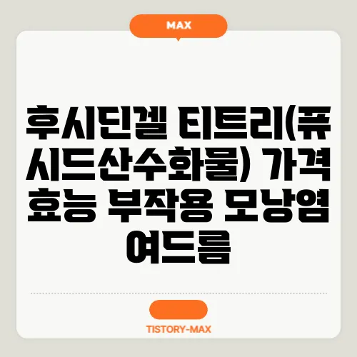 후시딘겔 티트리(퓨시드산수화물) 가격 효능 부작용 모낭염 여드름