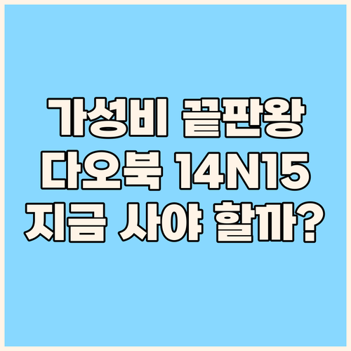 가성비 노트북 끝판왕! 다오북 14N..
