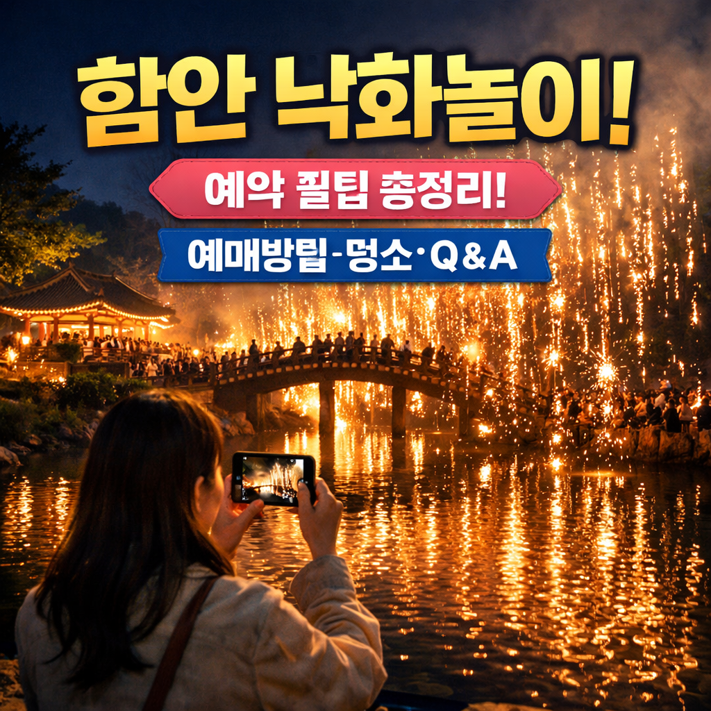 2026 함안 낙화놀이 예약 방법 총정리 예매 일정&middot;티켓 신청&middot;사진 명소까지