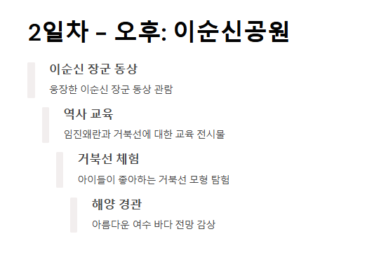 여수 1박 2일 가족여행 코스