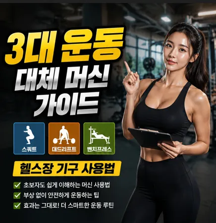 3대 운동 대체 머신 가이드 스쿼트 데드리프트 벤치 프레스 헬스장 기구 사용 법