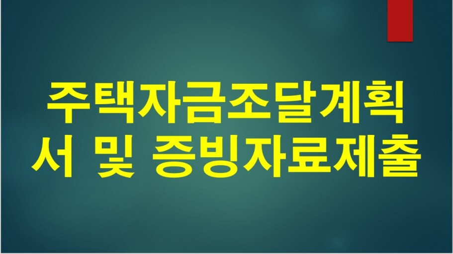 자금조달계획서