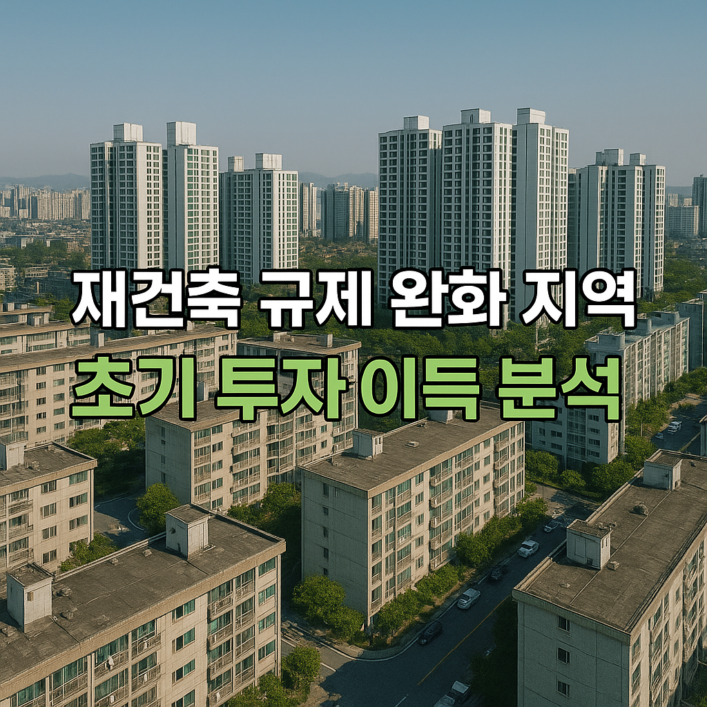 재건축 규제 완화 지역 초기 투자 분석