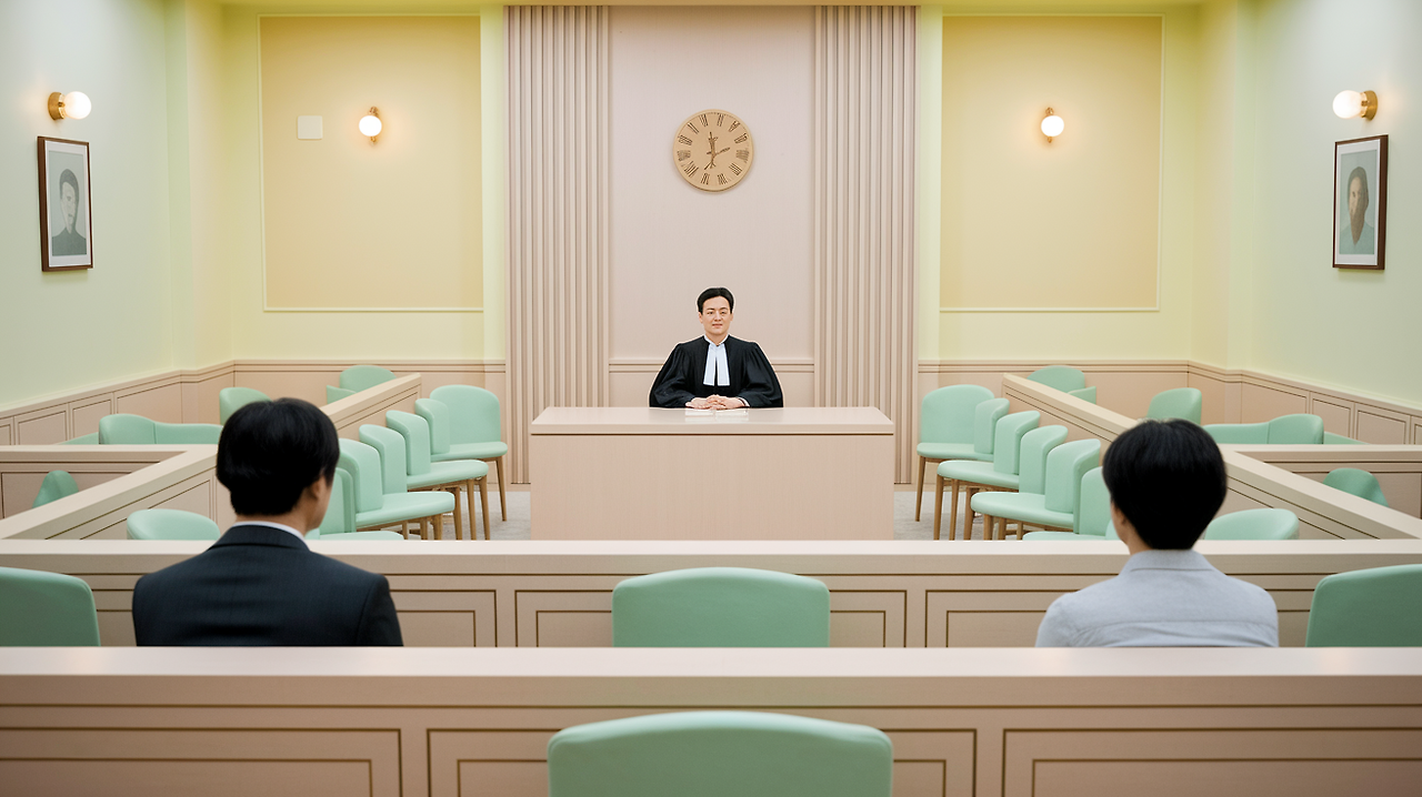 수급중 재취업 적발로 법정에 선 모습