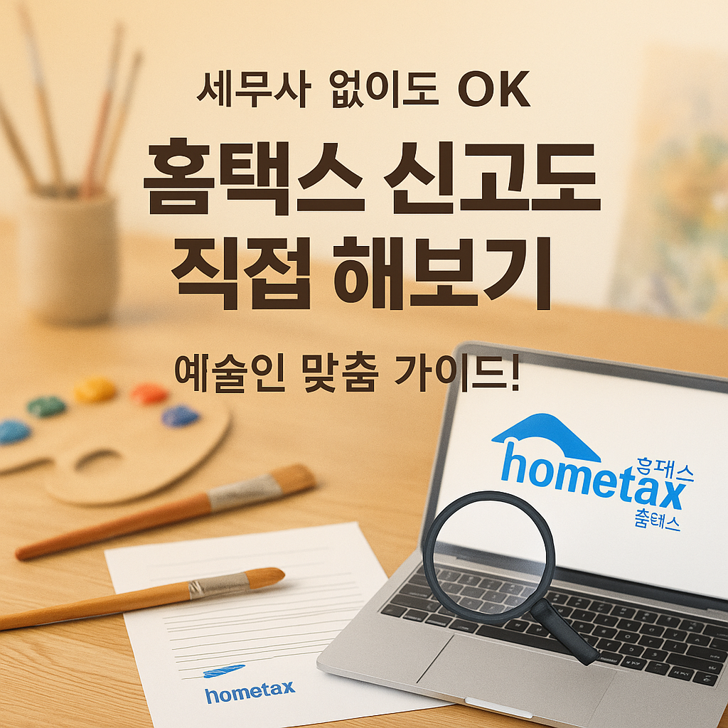 [2편] 예술인 종합소득세 신고 실전편 &ndash; 홈택스로 직접 신고하기
