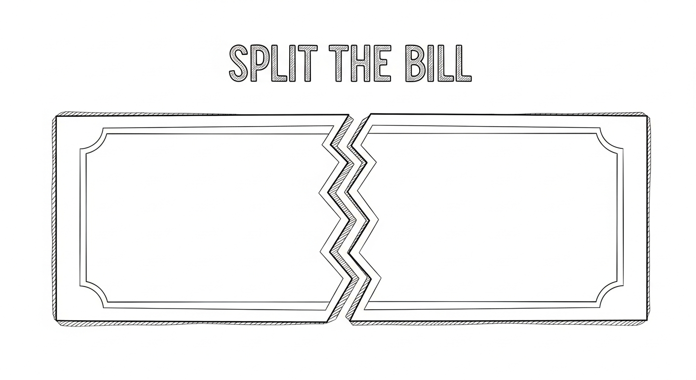 계산서 분할 요청 인포그래픽