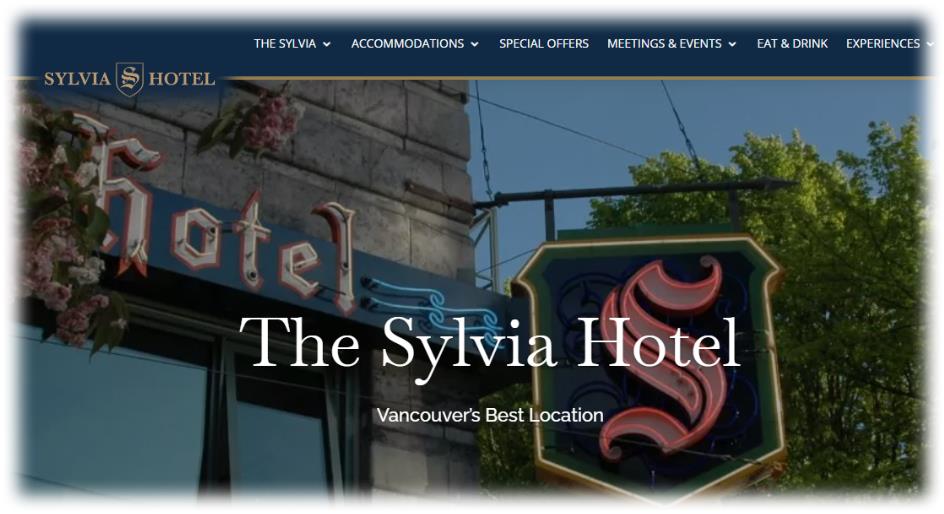 Sylvia Hotel (실비아 호텔) (홈페이지) 캐나다 밴쿠버 숙소 여행 숙박