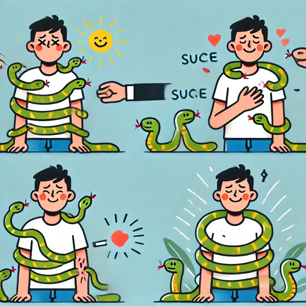 뱀에 물리는 꿈 해몽