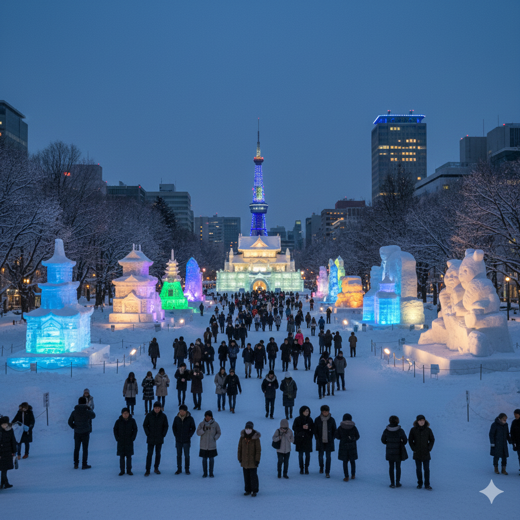 겨울낭만 축제를 만끽할수있는 오도리공원