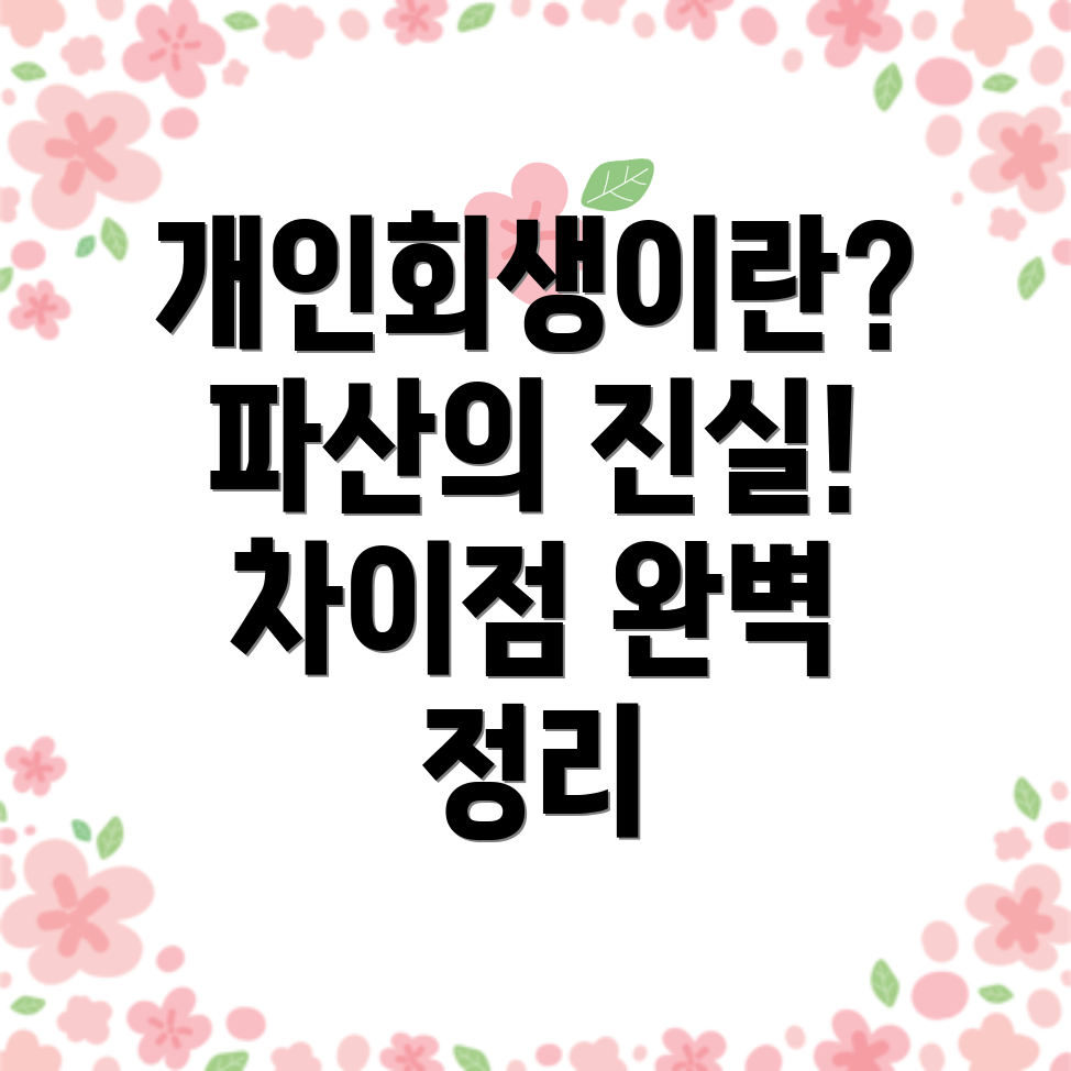 개인회생과 파산