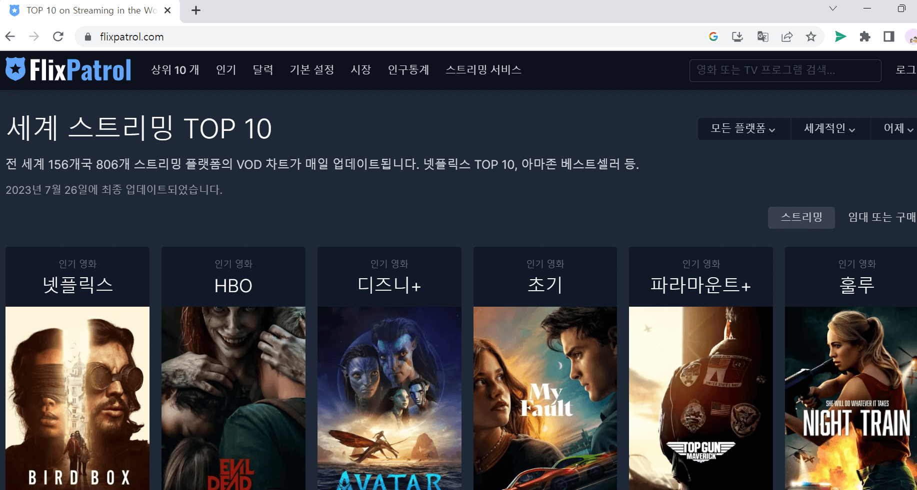 넷플릭스 순위