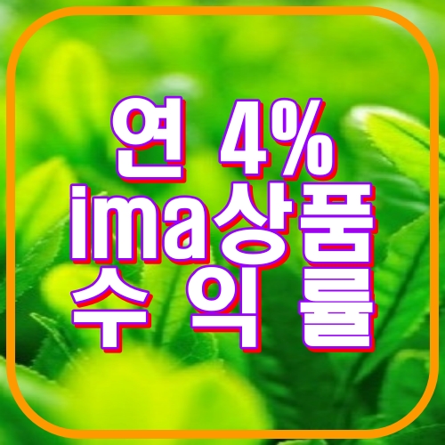연4% ima상품 수익률