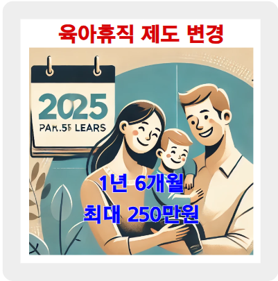 2025년 육아휴직 급여 제도 변경 사항 총정리