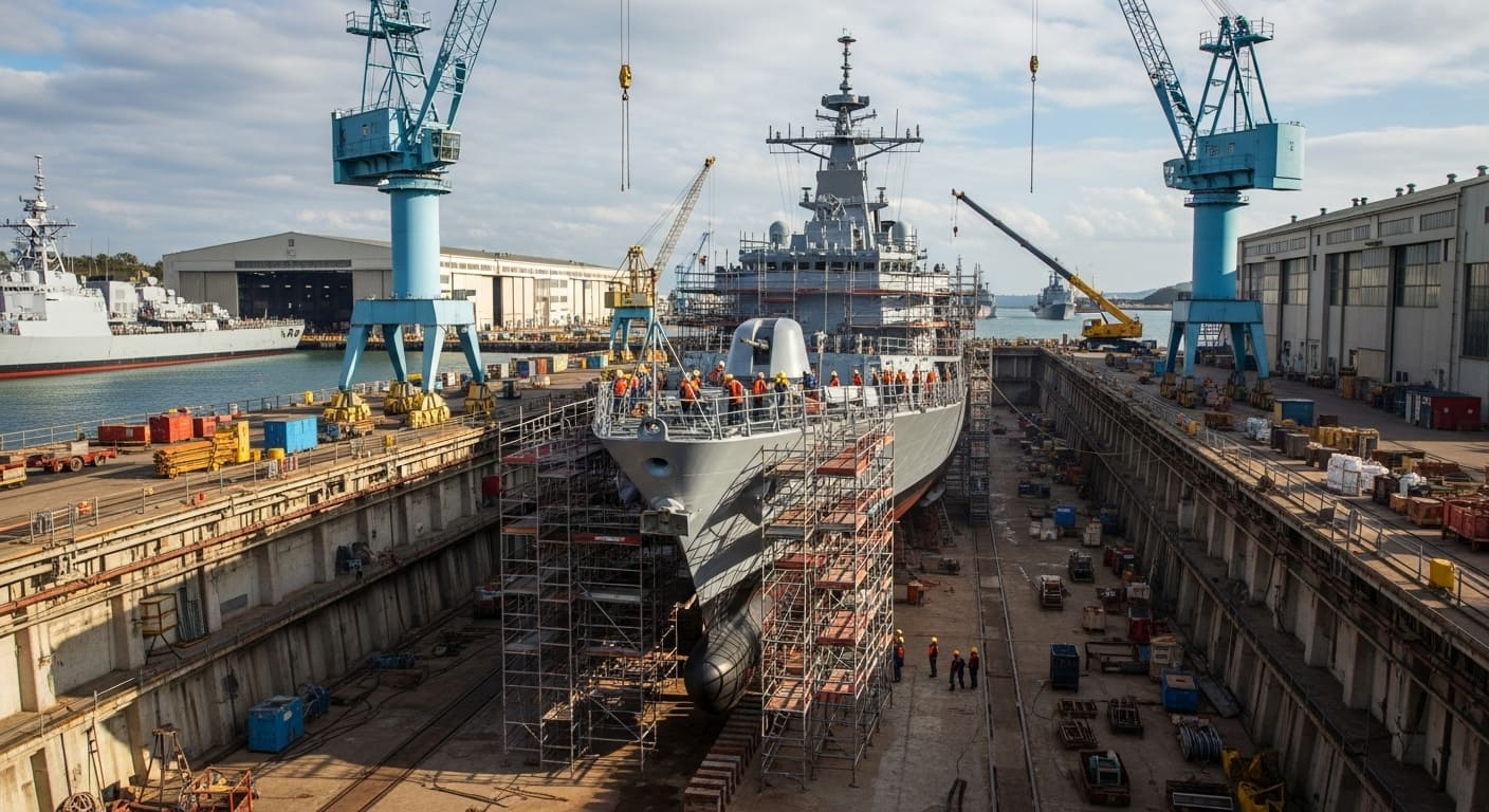 마스가 프로젝트로 조성되는 조선소 건설 현장