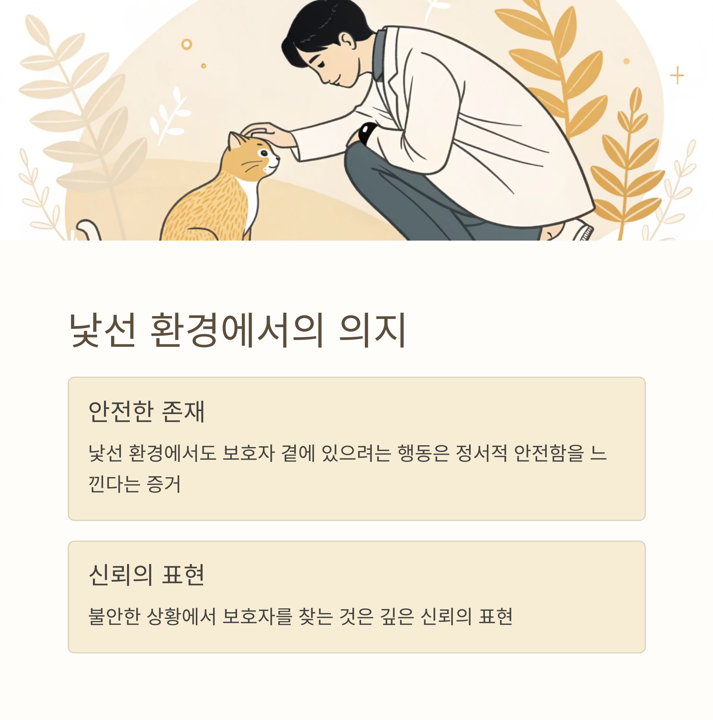 낯선 환경에서의 의지