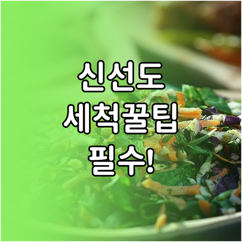 샐러드 키트 신선도 확인법과 위생적인..