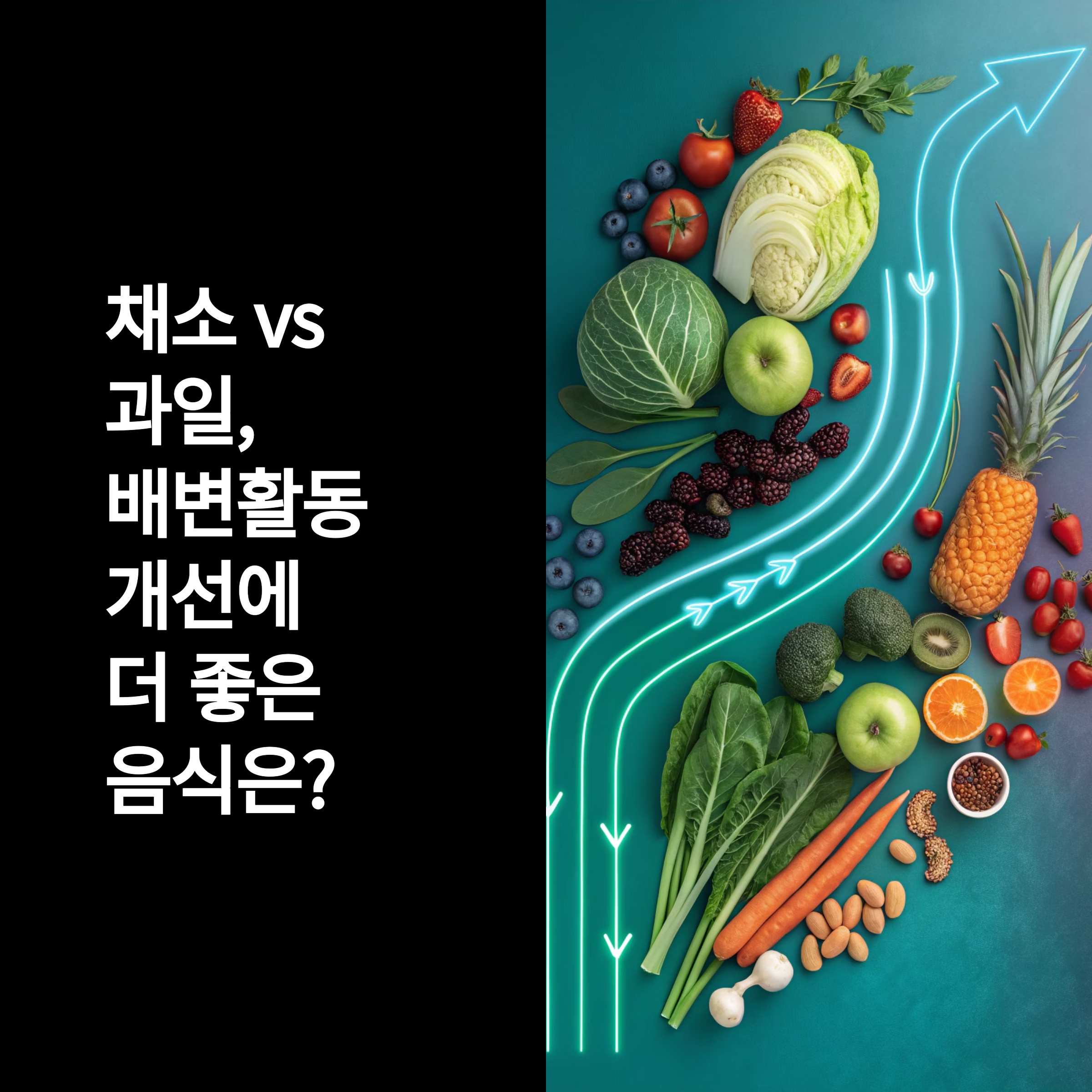 채소 vs 과일 배변활동에 좋은 음식비교