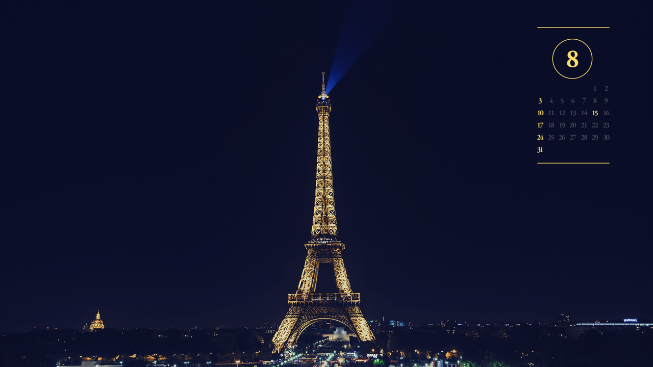07 에펠탑 A - 2025년8월 노트북배경화면