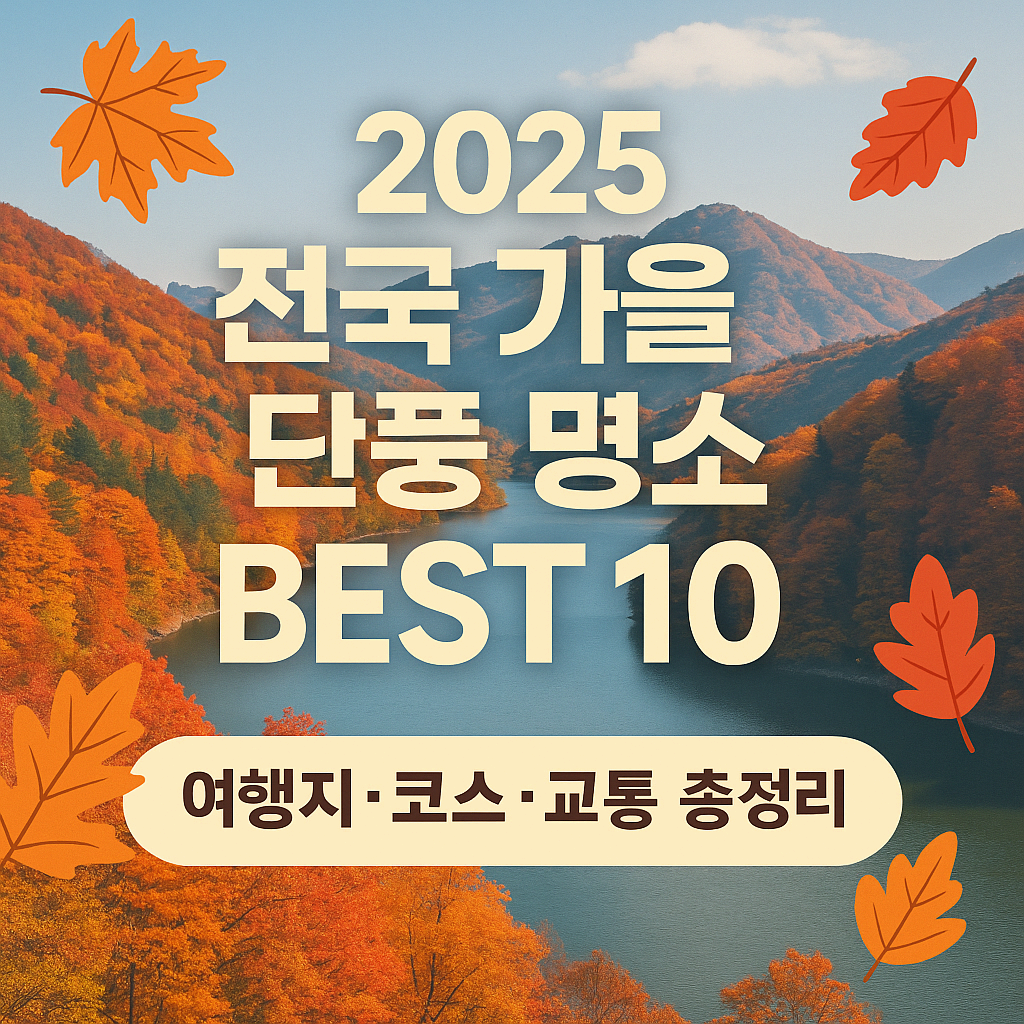 2025 전국 가을 단풍 명소 BEST 10