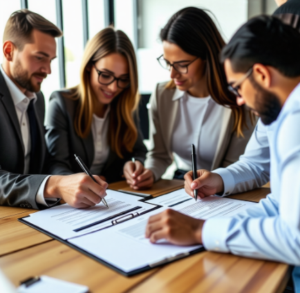 계약을 체결하는 신탁등기회사
