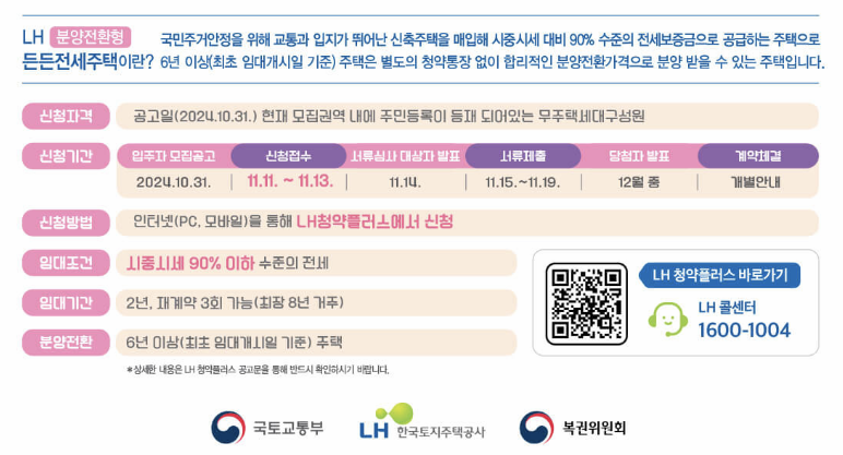 LH(한국토지주택공사) 공급 계획 홍보 이미지