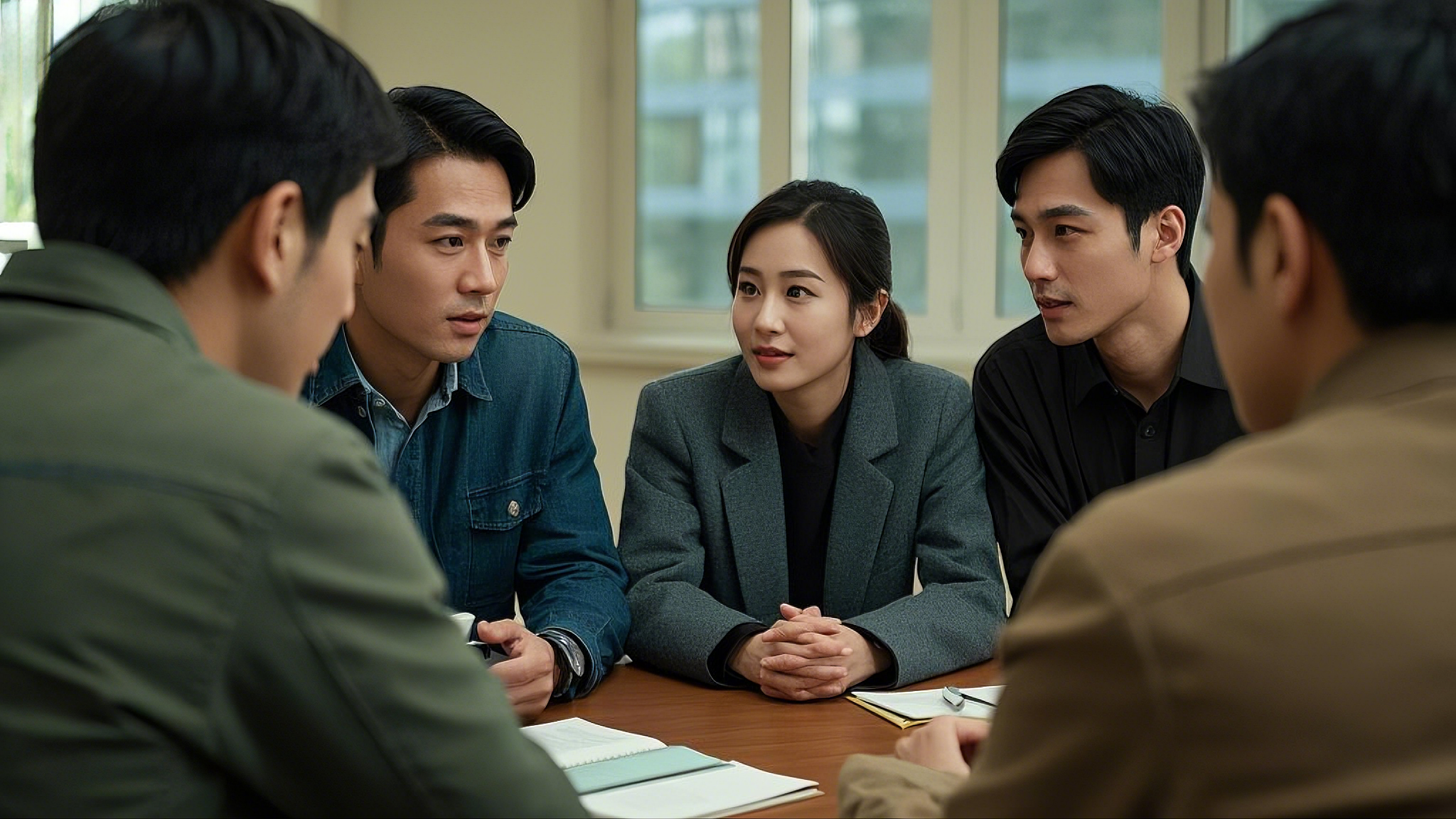 부모 모임에서 정보를 공유하며 활발히 소통하는 모습