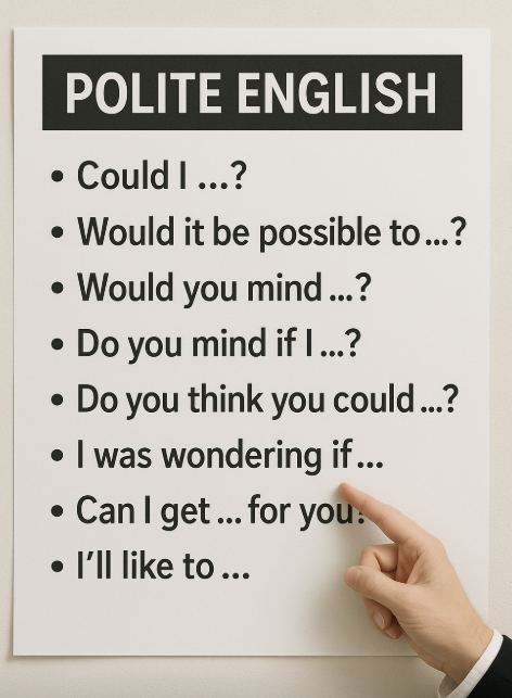원어민이 자주 쓰는 공손 표현 문구 관련 사진