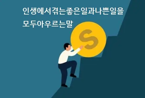 인생에서겪는좋은일과나쁜일을모두아우르는말