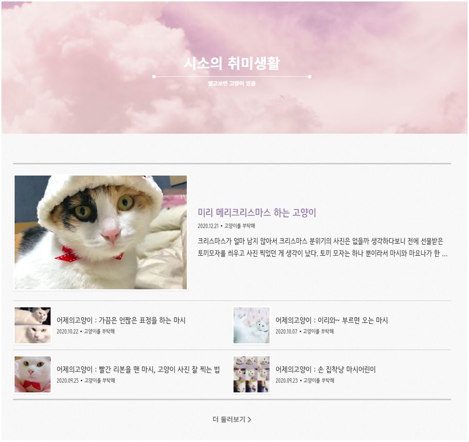프라치노 공책 스킨 적용한 시소의 취미생활