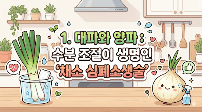 대파와 양파: 수분 조절이 생명인 '채소 심폐소생술'