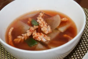 오징어 무국 끓이는 방법으로 칼칼국물_4