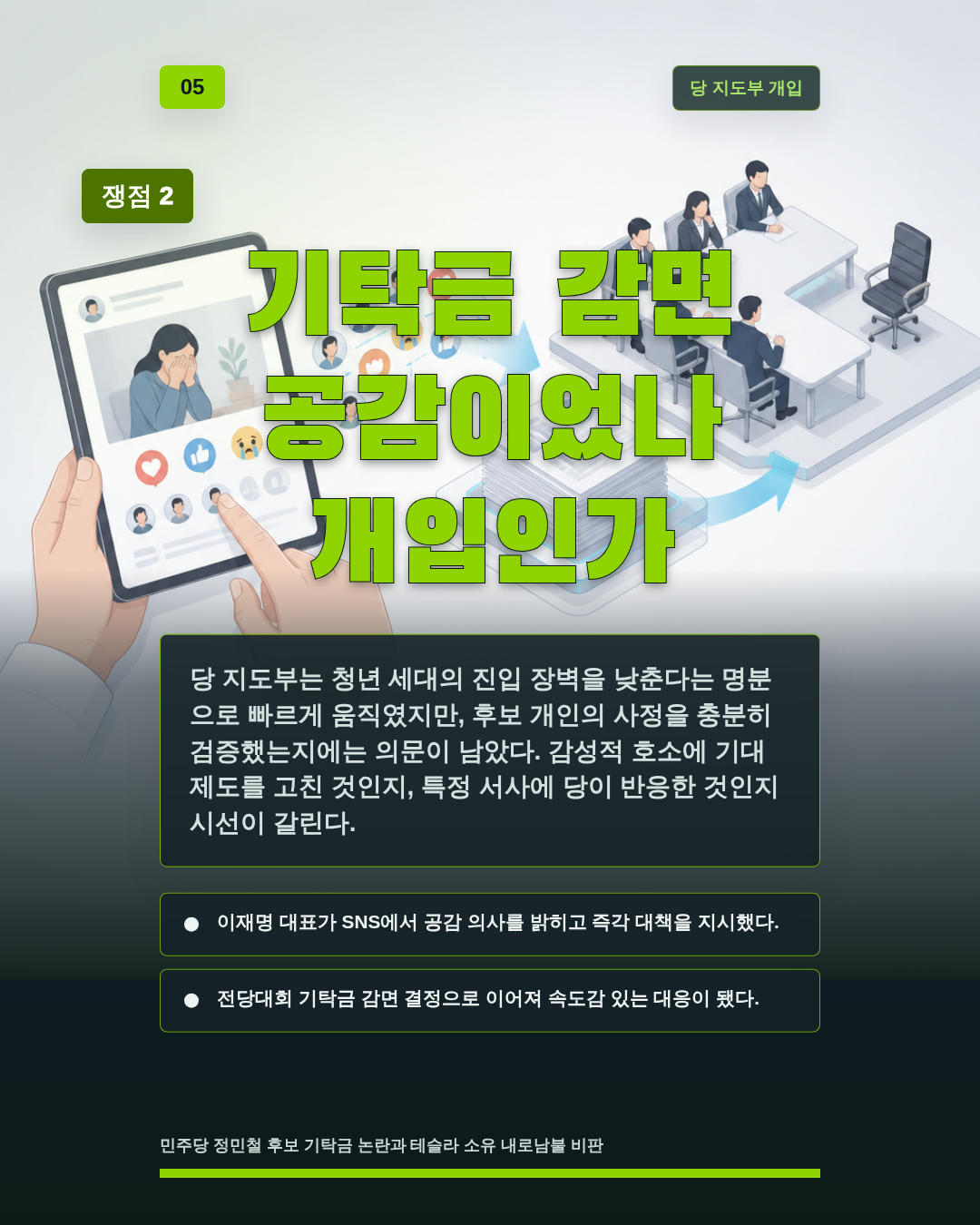 기탁금 감면 공감이었나 개입인가