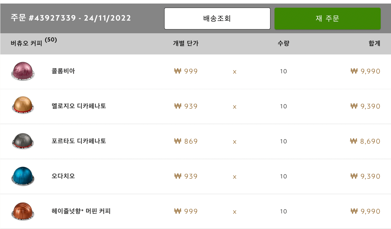 최종 선택한 캡슐