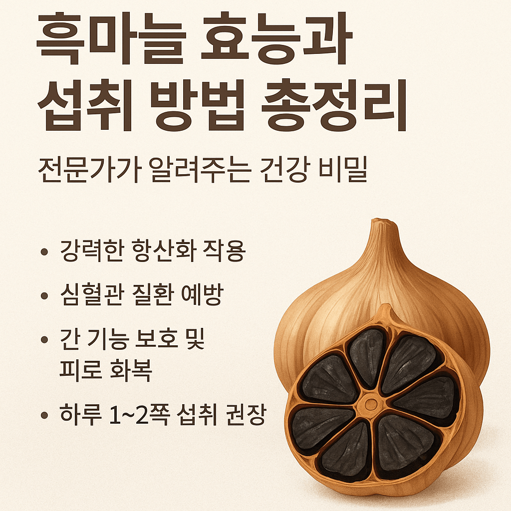 흑마늘 효능과 섭취 방법 총정리