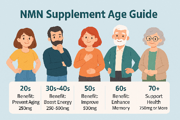 NMN 영양제 연령별 섭취 가이드｜20대부터 70대까지 어떻게 먹을까?