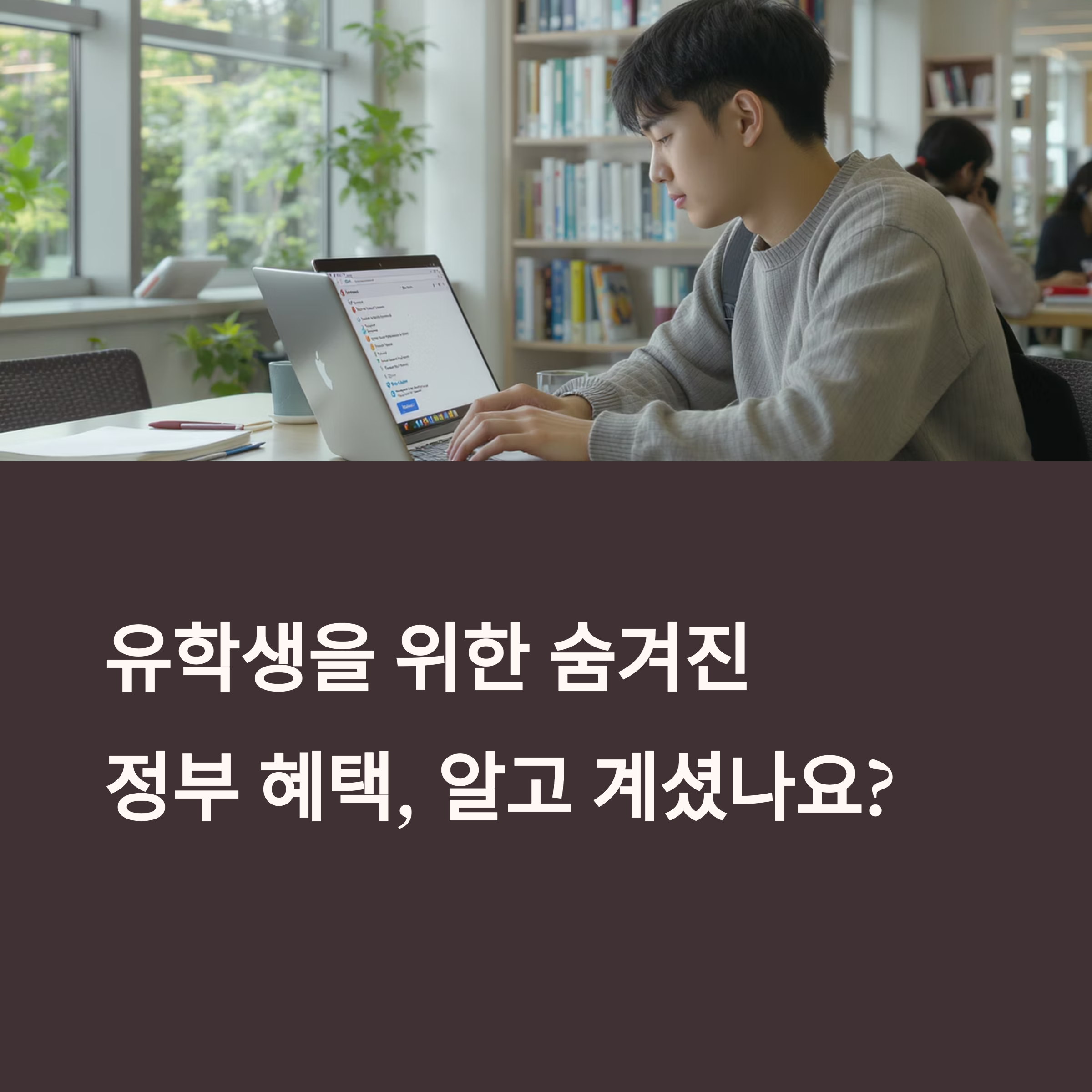 “이건 몰랐지?” 유학생만 누릴 수 있는 정부 지원 혜택 7가지