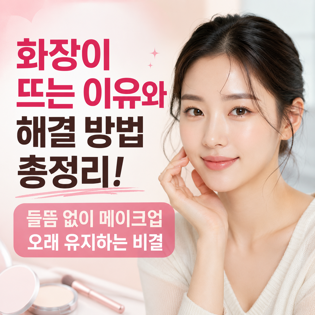 화장이 뜨는 이유와 해결 방법