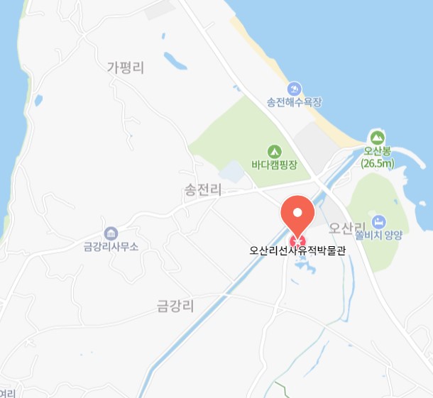 오산리-선사유적박물관-위치
