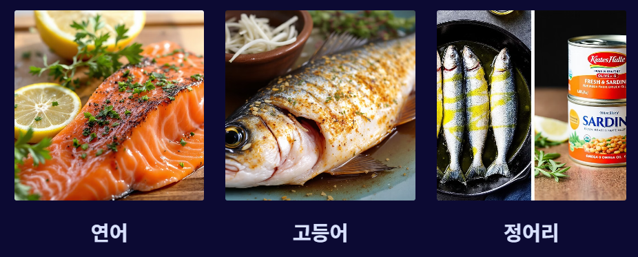 연어 고등어 정어리