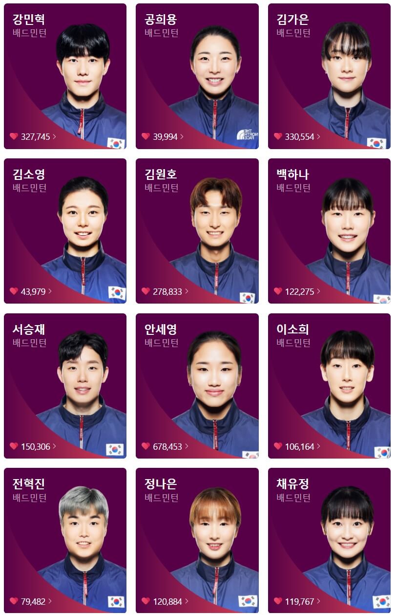 2024 파리 올림픽 배드민턴 국가대표 남자 여자 대표팀 일정 중계