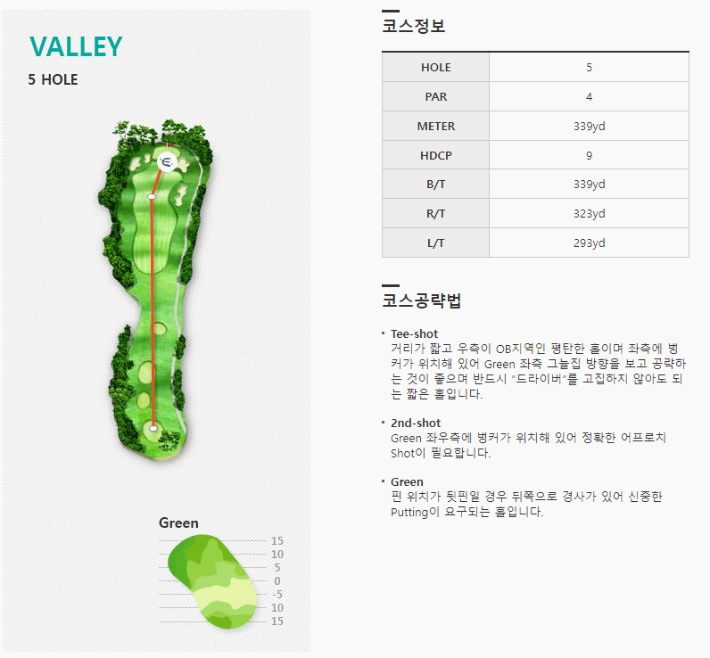 엘리시안강촌 컨트리클럽 밸리코스 5