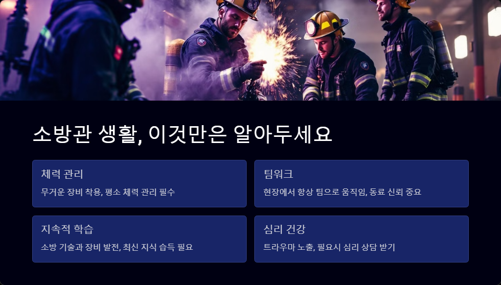 소방관 근무 현실과 준비 과정