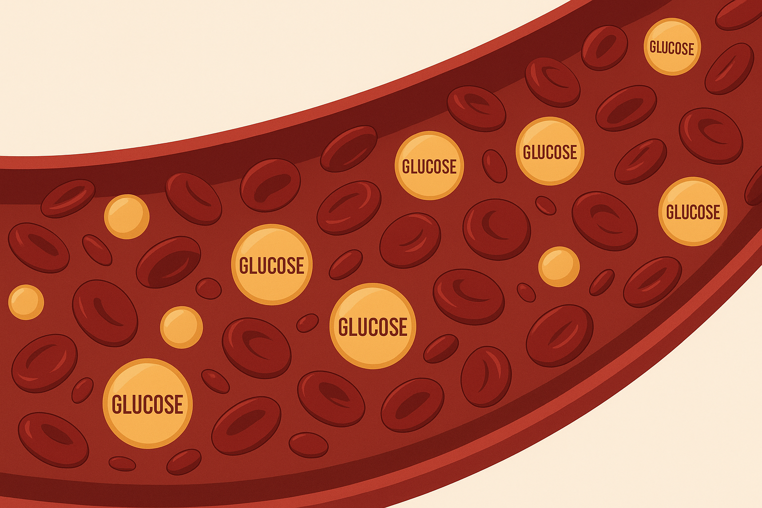 혈관 속 혈액과 포도당 참조 이미지