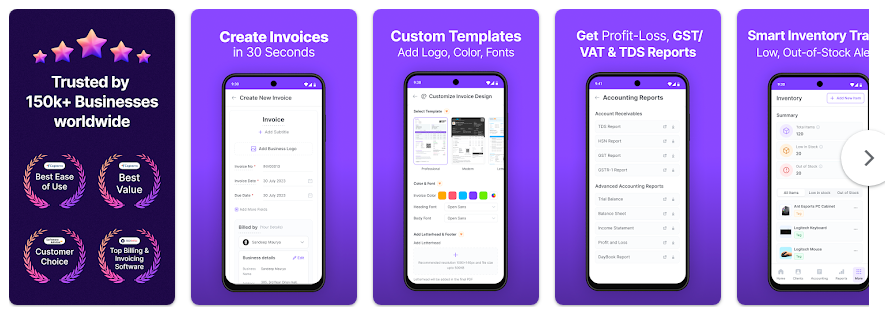 송장 견적 청구 앱, 송장 생성기, 견적 작성기, 전자 송장, 전자 운송장, 견적, 보고서 작성하기