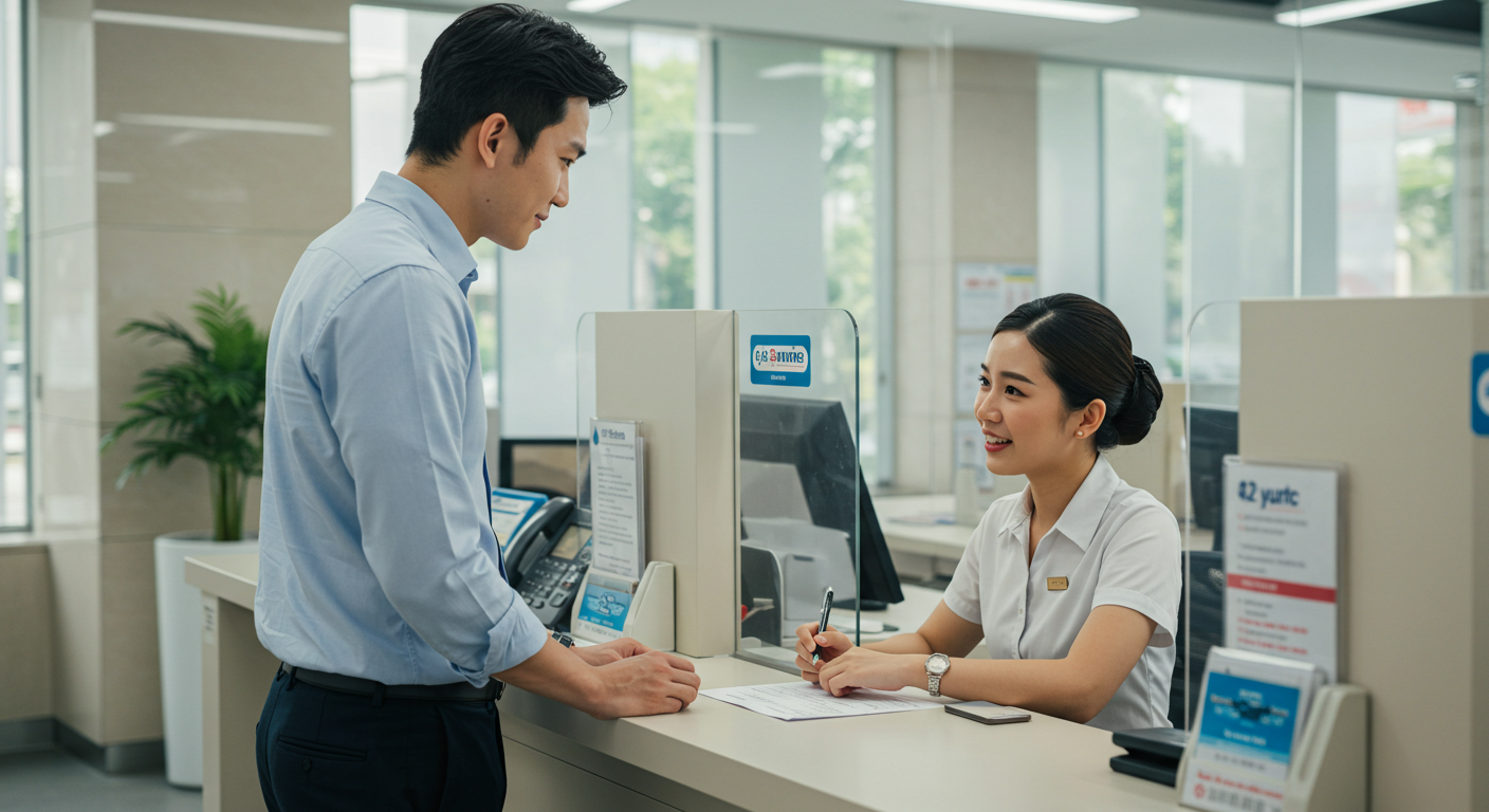 은행 상담을 받는 상황