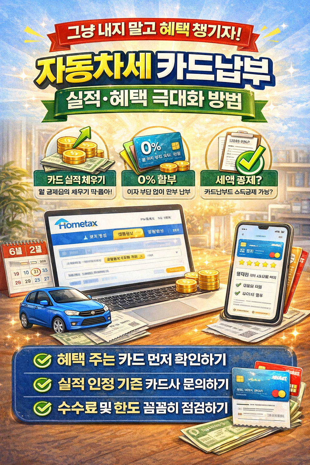 자동차 세금 납부 카드 납부 혜택