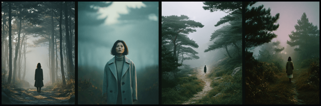 style raw + stylize 500 이미지 예시 Midjourney