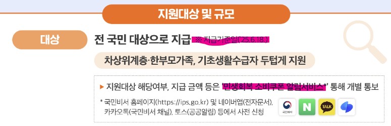 민생회복 소비쿠폰 신청사이트