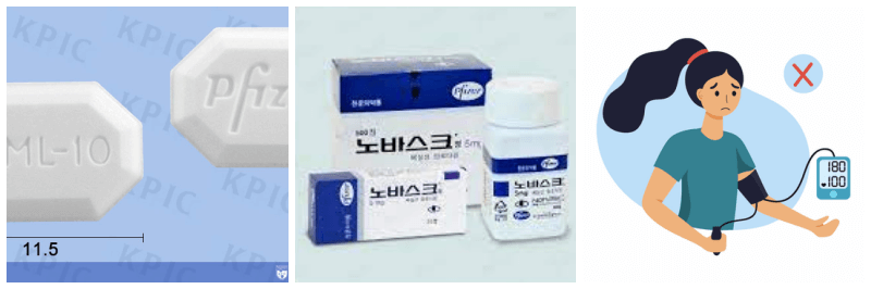 노바스크정, 고혈압 사진