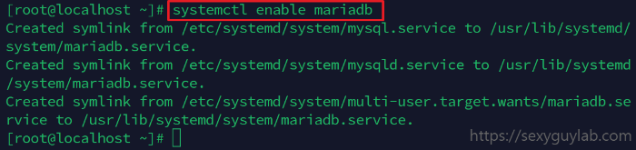 MariaDB 서비스 활성화